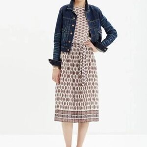 NWOT Madewell Pleated Skirt in Diamond Floral